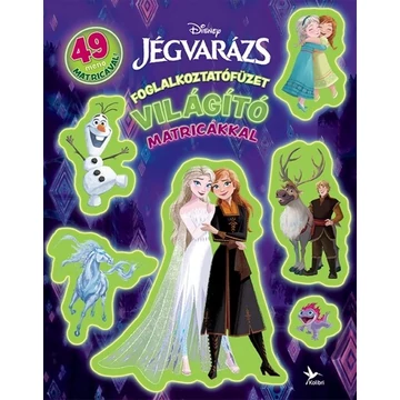 Foglalkoztatófüzet világító matricákkal - Jégvarázs - 49 menő matricával!
