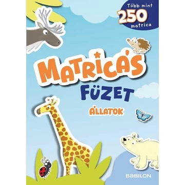 Matricás füzet - Állatok - Több mint 250 matricával