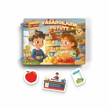 Tépőzáras kalandok -Vásároljunk együtt - Csendeskönyvek mintájára