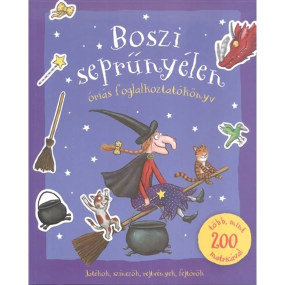 Boszi seprűnyélen - Óriás foglalkoztató /Játékok, színezők, rejtvények, fejtörők