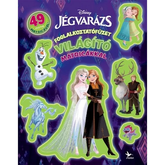 Foglalkoztatófüzet világító matricákkal - Jégvarázs - 49 menő matricával!